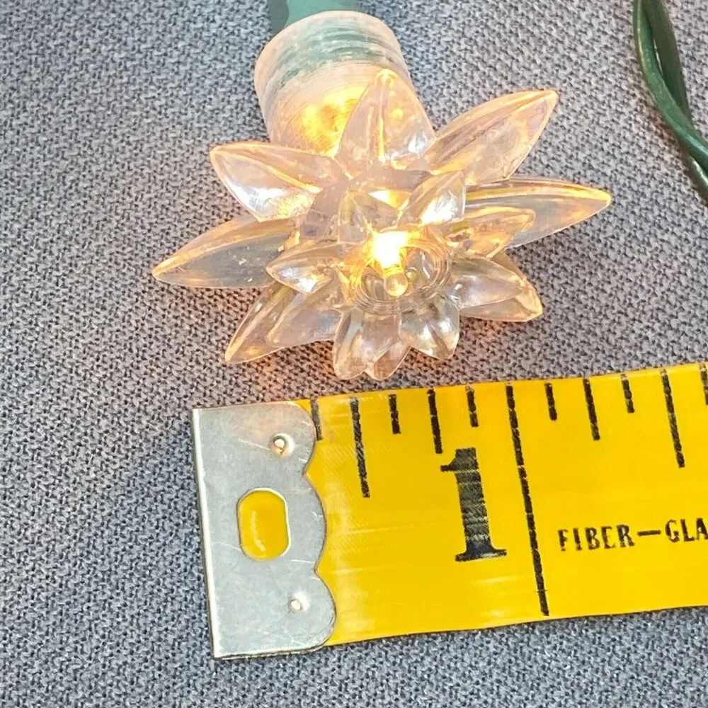 Hofert's Water Lily Flower String Lights 20 Light Set VTG Christmas Patio Decor